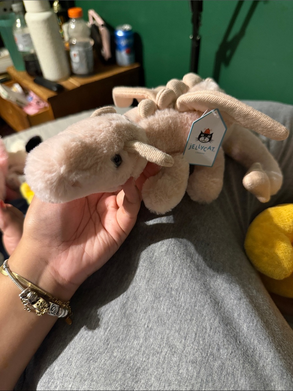 Cute pink dragon plush